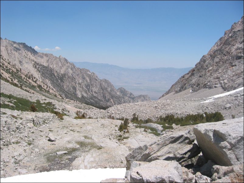 2005-07-03 Williamson (15) Look down from near base of Shepard's Pass